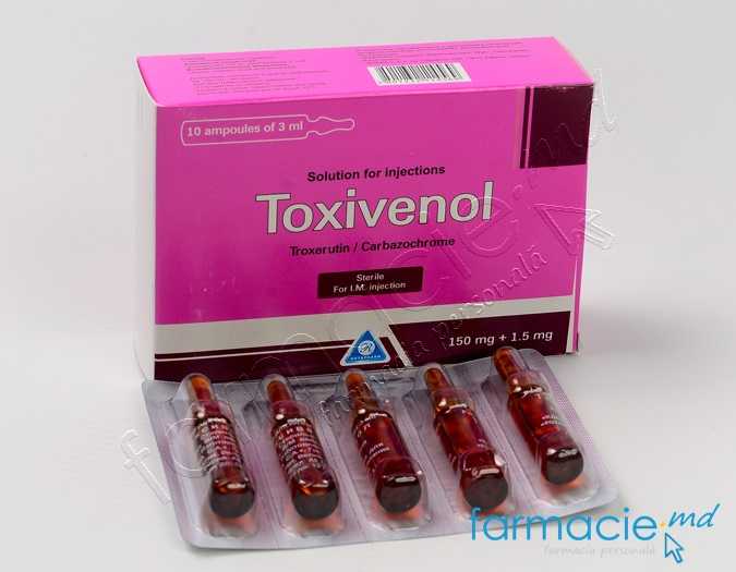 Toxivenol sol. inj. 150 mg + 1,5 mg/3 ml 3 ml N10