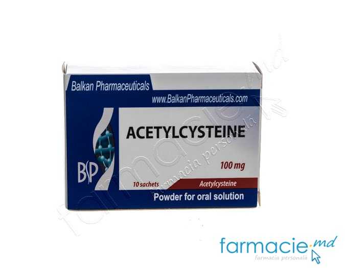 Bronhoclean (Acetilcisteina) pulb./sol.orala 100mg 3g N10 Balkan