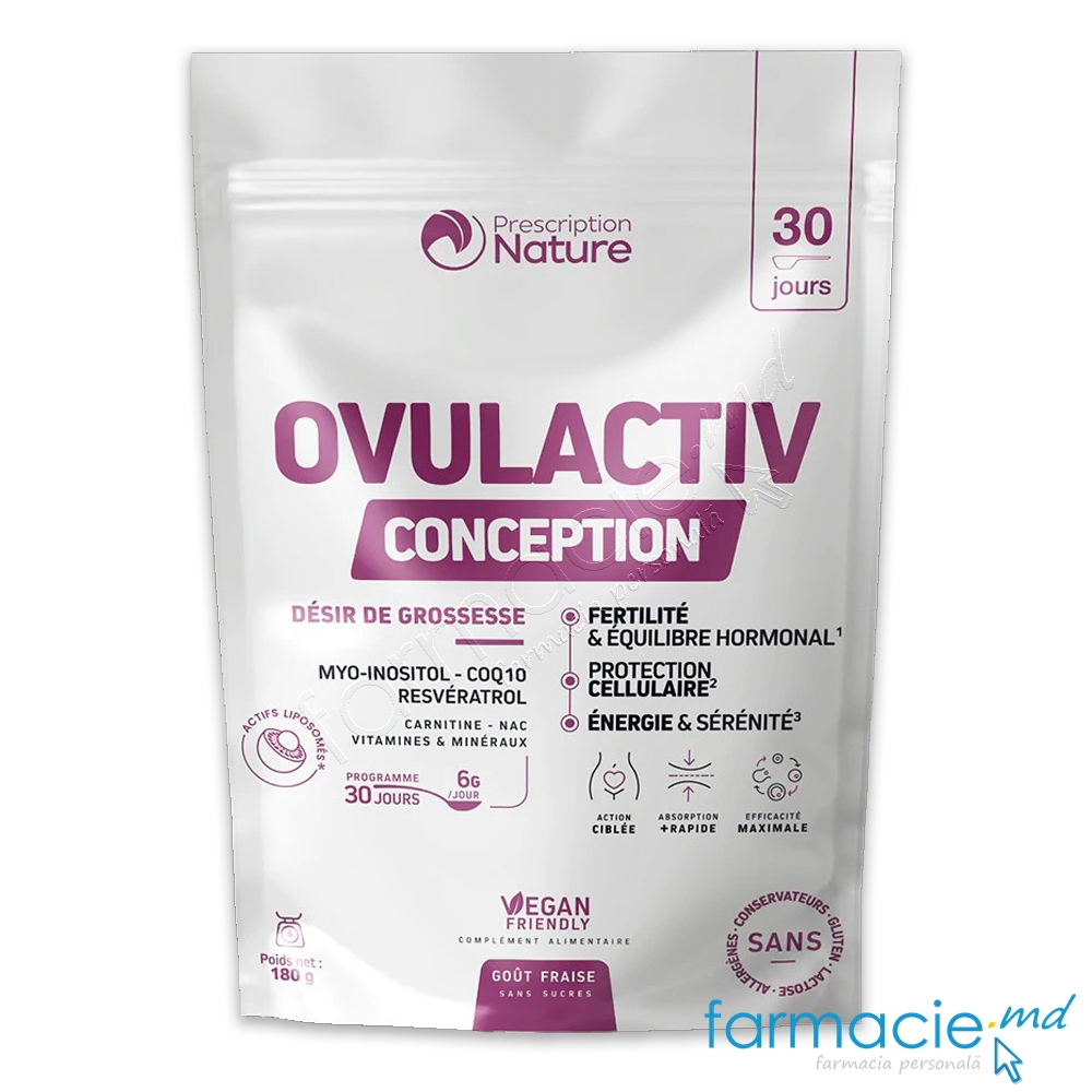 Ovulactiv Conception Vegan (pregatire p/u conceptie) pulbere180g Pharma Nature