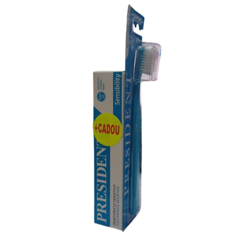 Periuta dinti President Sensitive Soft + Pasta de dinti President Sensitive 50ml CADOU