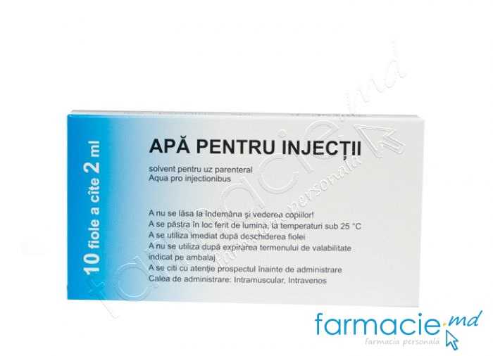 Apa pentru injectii solv./uz parenteral 2ml N10 Lekhim