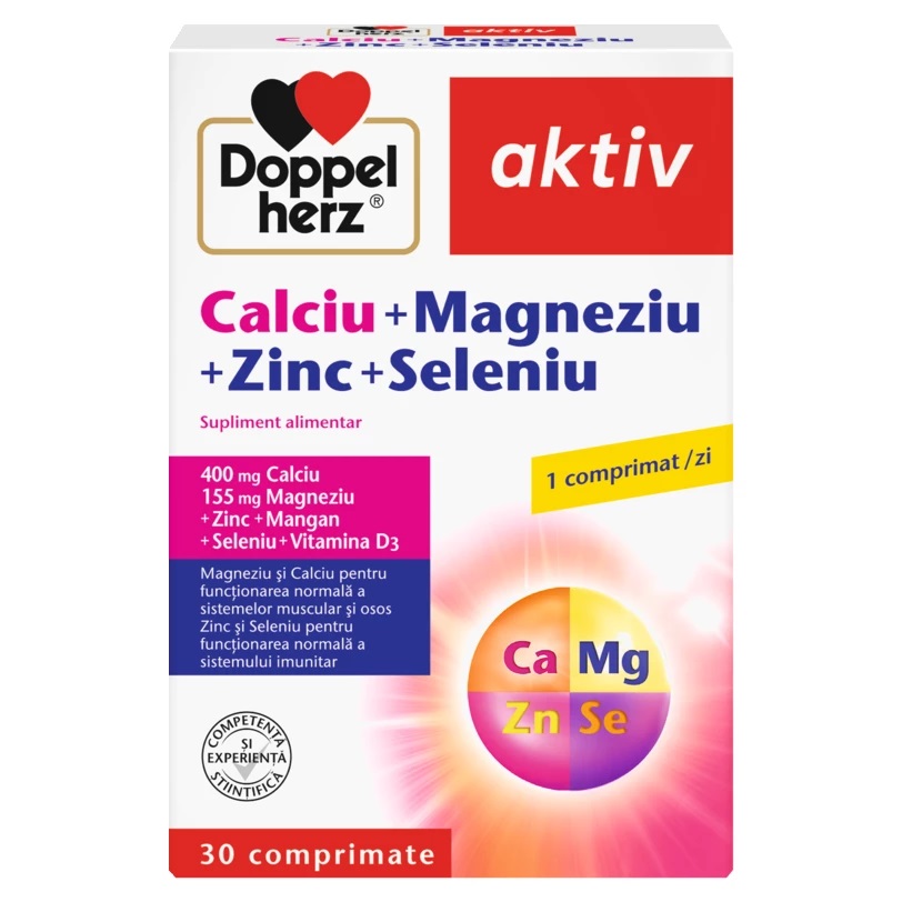 Calciu+Magneziu+Zinc+Selen comp. N30 Doppelherz