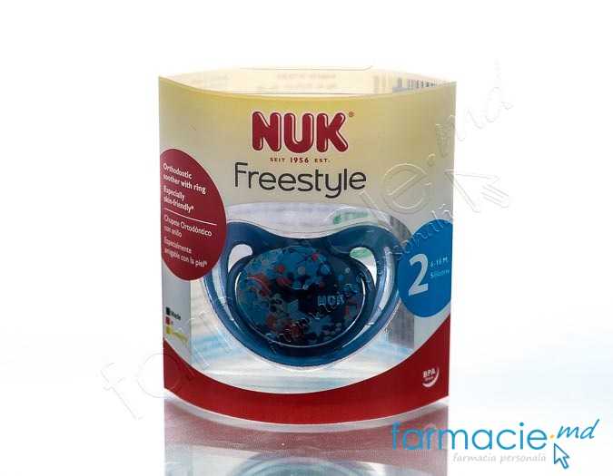 NUK Suzeta silicon Free style 6-18luni