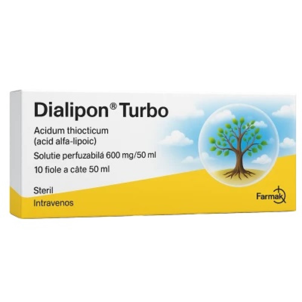 Dialipon® Turbo sol.perf.600mg/50ml N10 Farmak