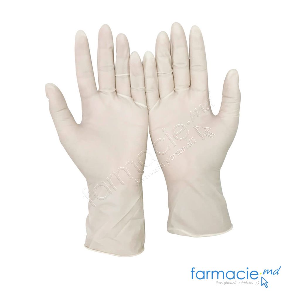 Manusi nesterile latex Quality cu talc Medium Med'S