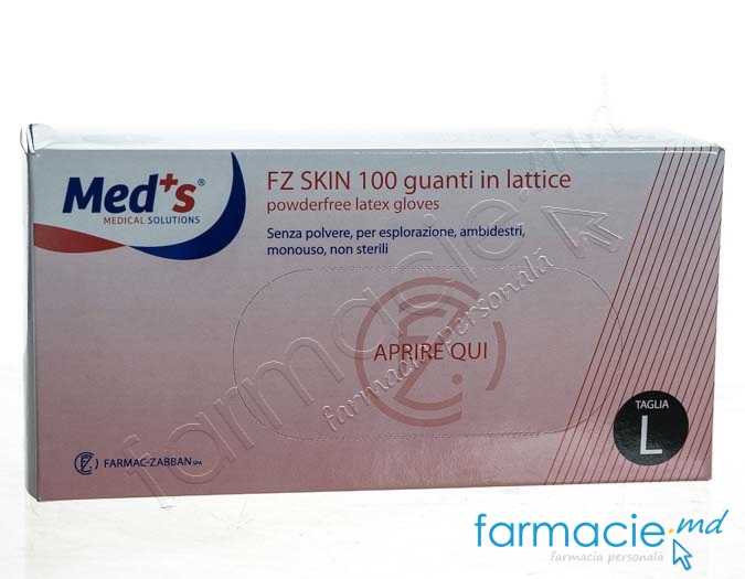 Manusi nesterile latex tasturate Skin fara talc Large Med'S