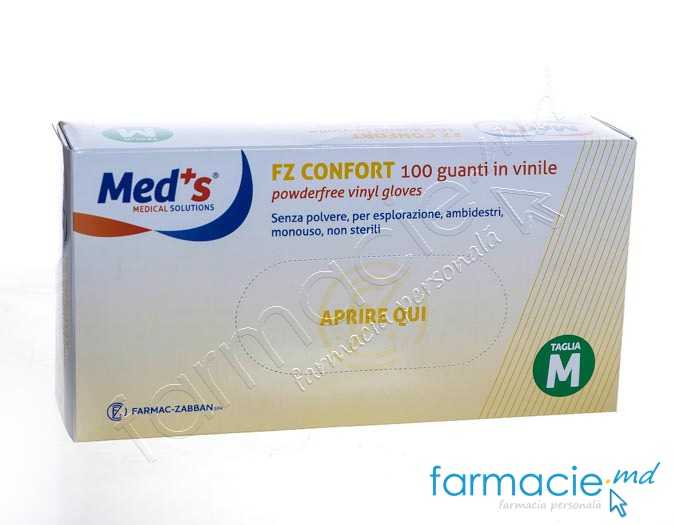 Manusi nesterile vinil Confort fara talc Medium Med'S