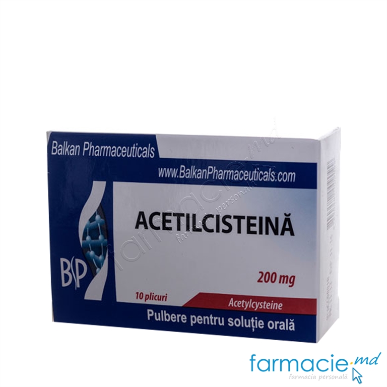 Bronhoclean (Acetilcisteina) pulb./sol.orala 200mg 3g N10 Balkan [