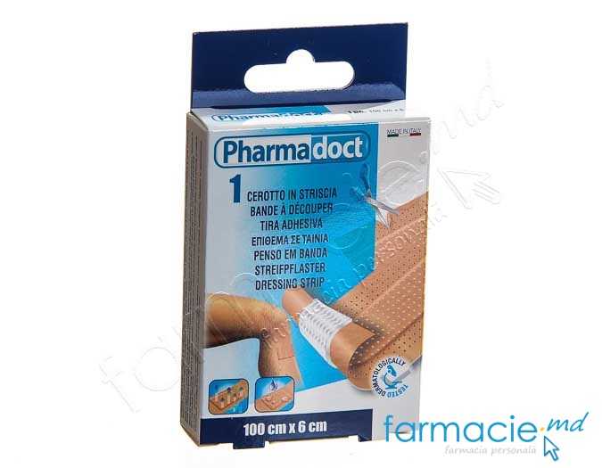 Emplastru Pharma Doct 100cmx6cm N1 clasic,impermeabil,bej