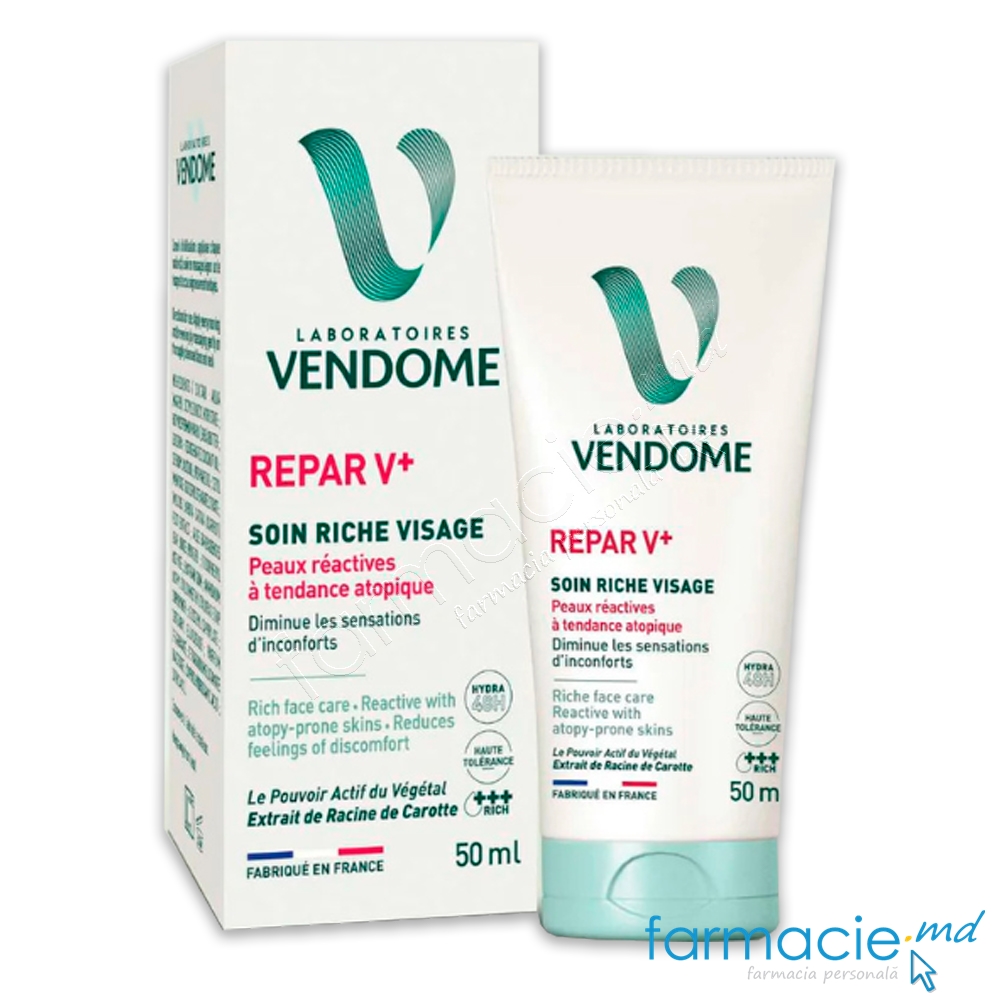 VENDOME REPAR V+ Crema fata 48H (ten reactiv atopic) Radacina Morcov 50ml