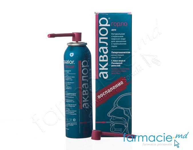 Aqualor Throat Mini (aloe vera+musetel) spray bucofaring. 125ml