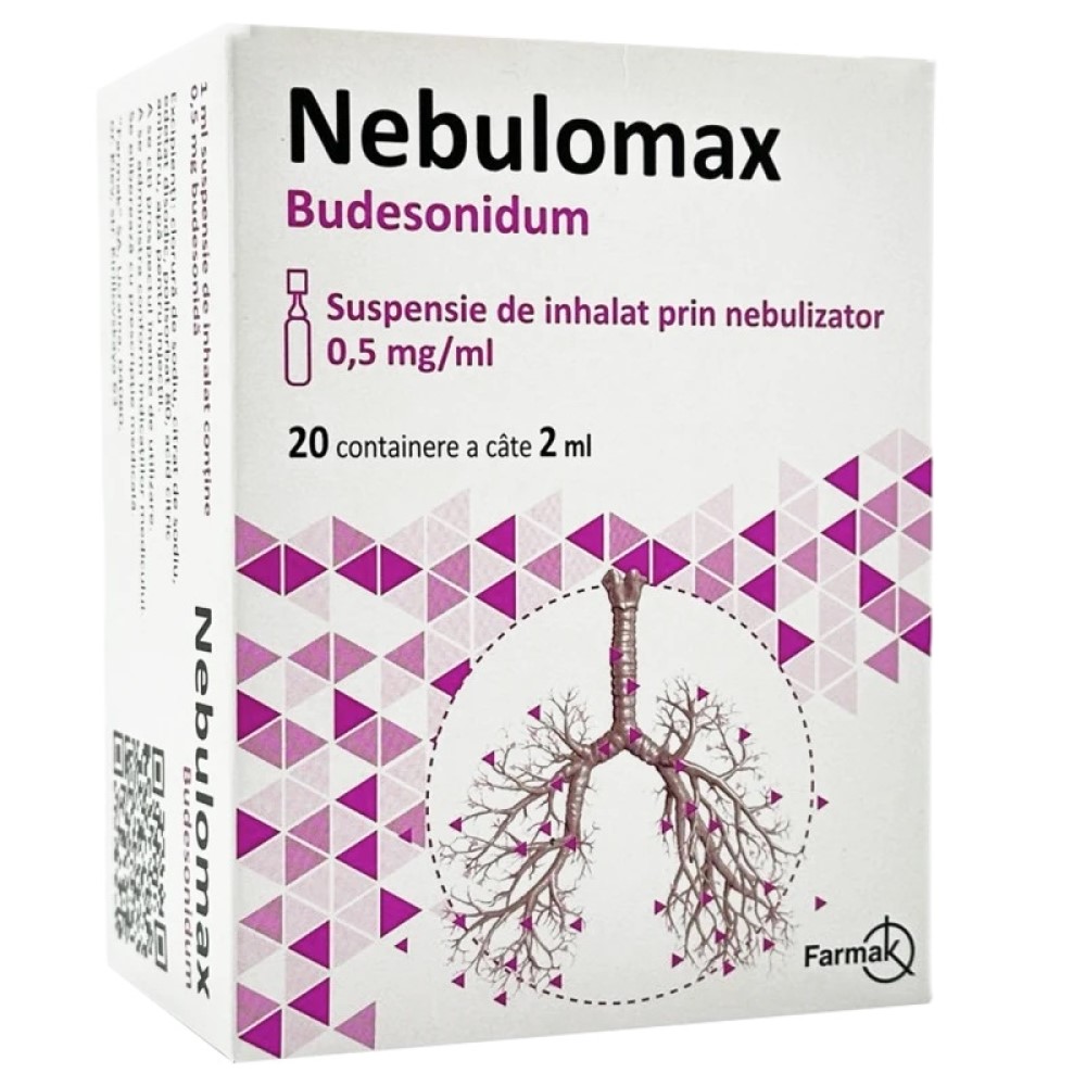 Nebulomax susp.de inh.prin nebulizator 0,5 mg/ml 2 ml N5x4 Farmak