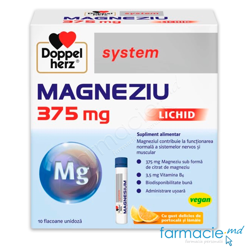 Magneziu Citrat lichid System 375mg Vegan flac. N30 Doppelherz