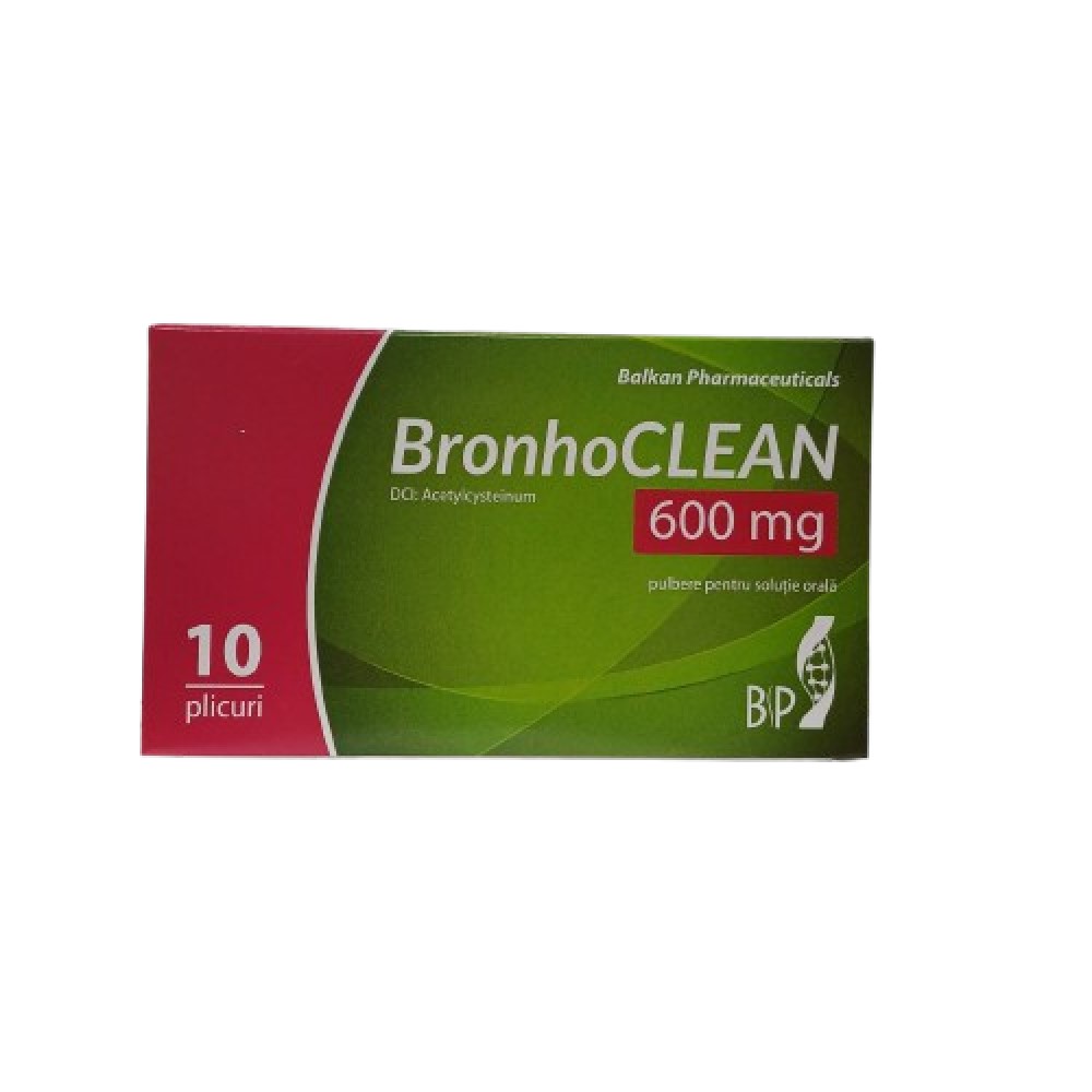 Bronhoclean (Acetilcisteina) pulb./sol.orala 600mg 3g N10 Balkan