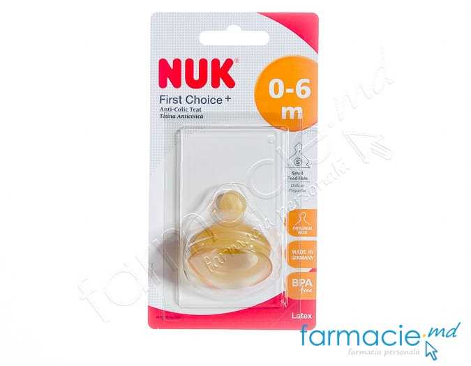 NUK Tetina latex pentru lichide 0-6luni FC (S) TVA20%