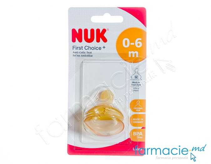 NUK Tetina latex pentru lapte 0-6luni FC (M)