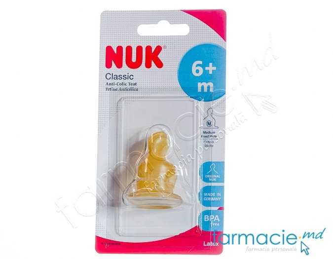 NUK Tetina latex pentru lapte 6luni+ (M) TVA20%
