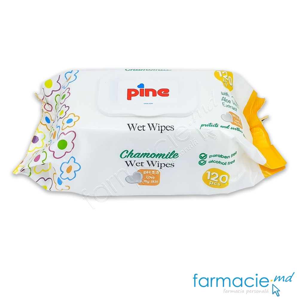 Servetele umede Pine Chamomile cu capac N120