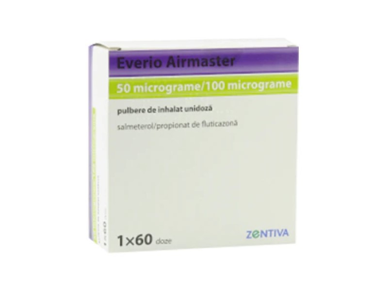 Everio Airmaster pulb. de inhalat unidoza 50mcg/100mcg 60 doze N1 Zentiva