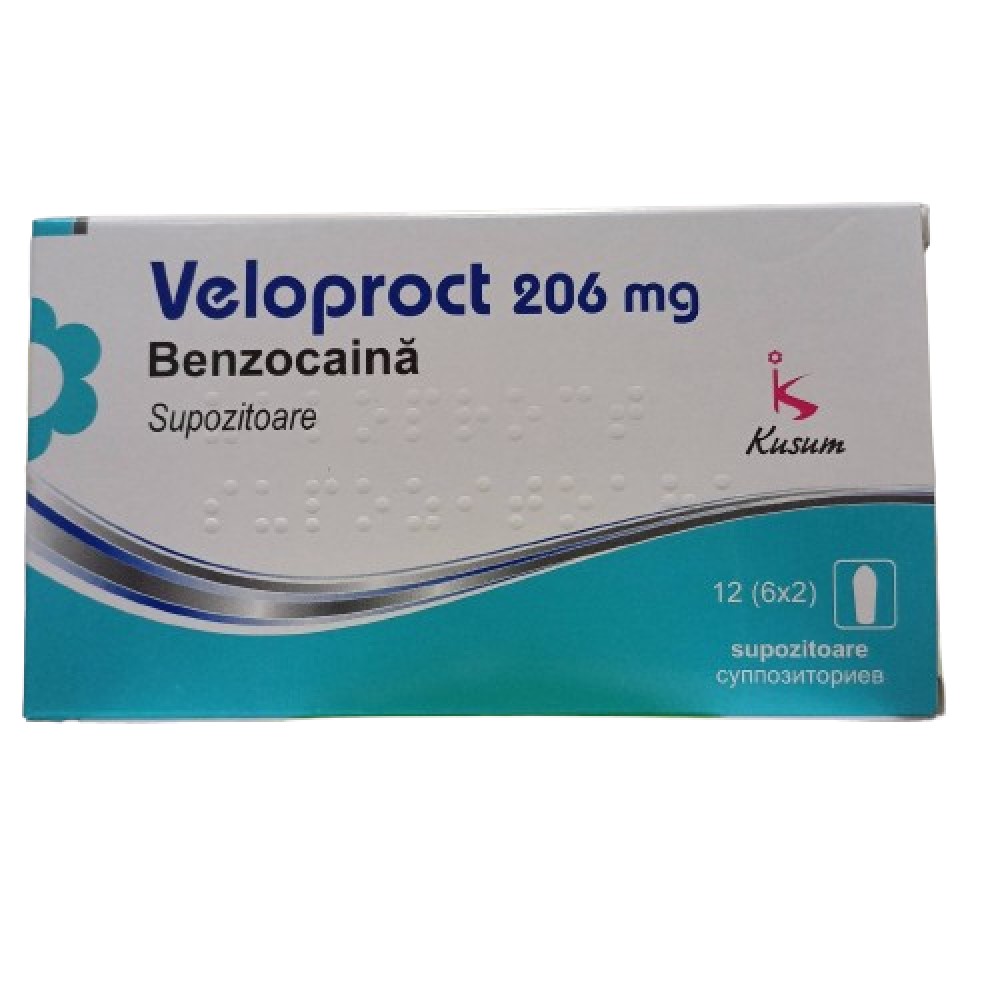 Veloproct supozitoare 206mg N6x2 Kusum