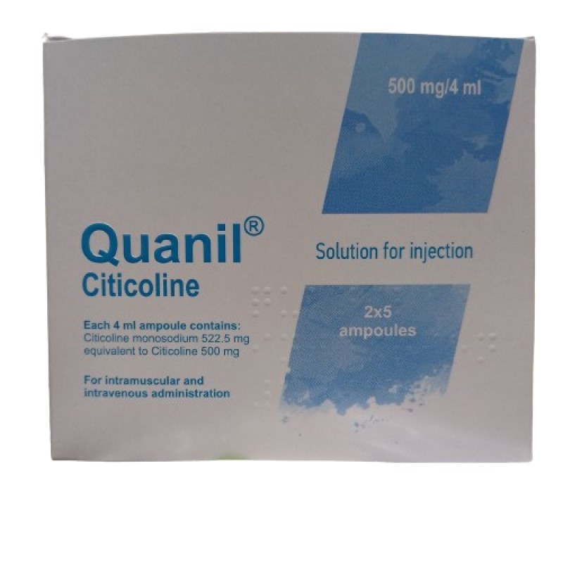 Quanil® (citicolin) sol.inj.500mg/4ml N5x2 Kusum