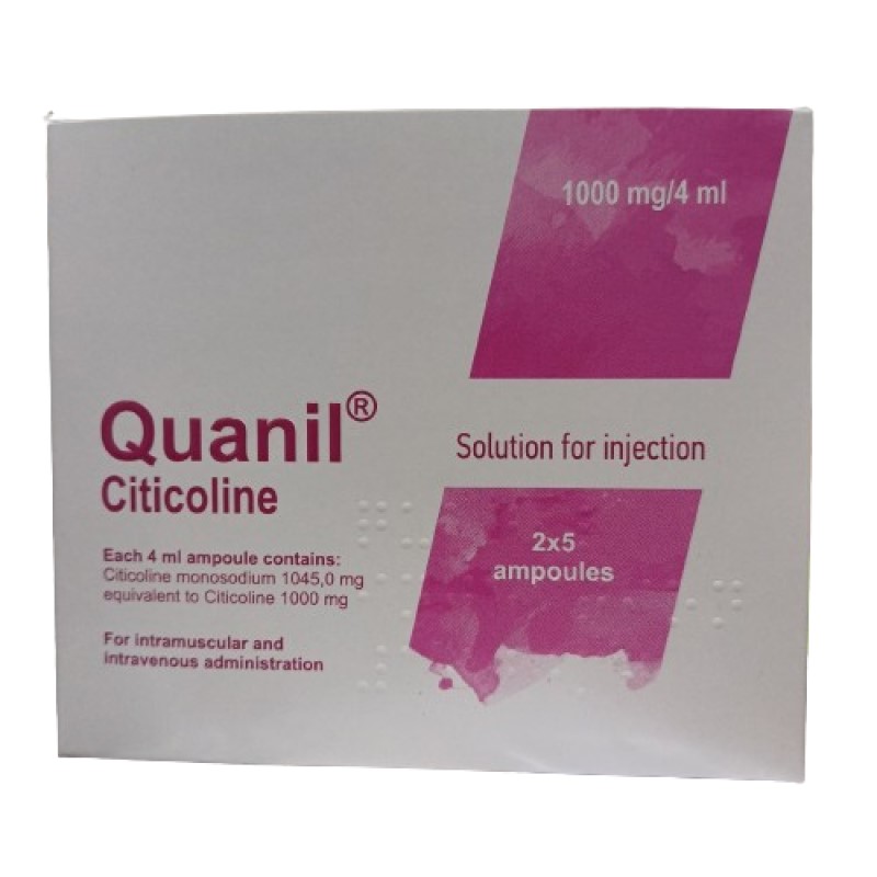 Quanil® (citicolin) sol.inj.1000mg/4ml N5x2 Kusum