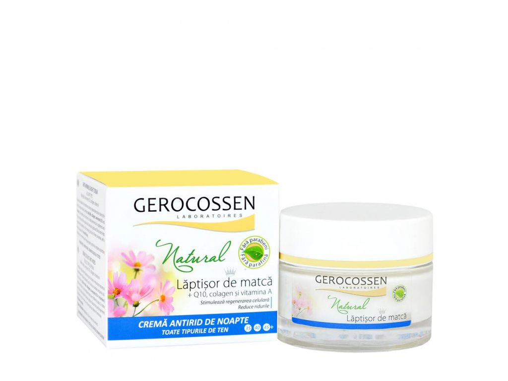 Gerocossen Natural Laptisor de Matca crema fata antirid de noapte 50ml