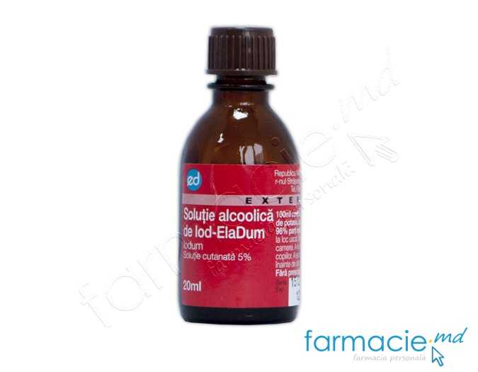 Iod sol. 5% 20ml (Cojusna) N1 (TVA 20%)