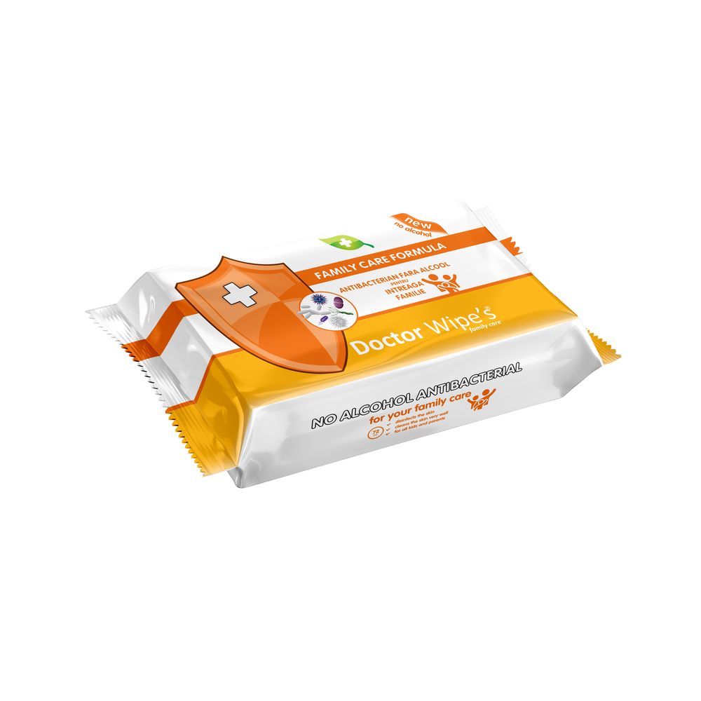Servetele umede antibacteriene Doctor Wipes N72