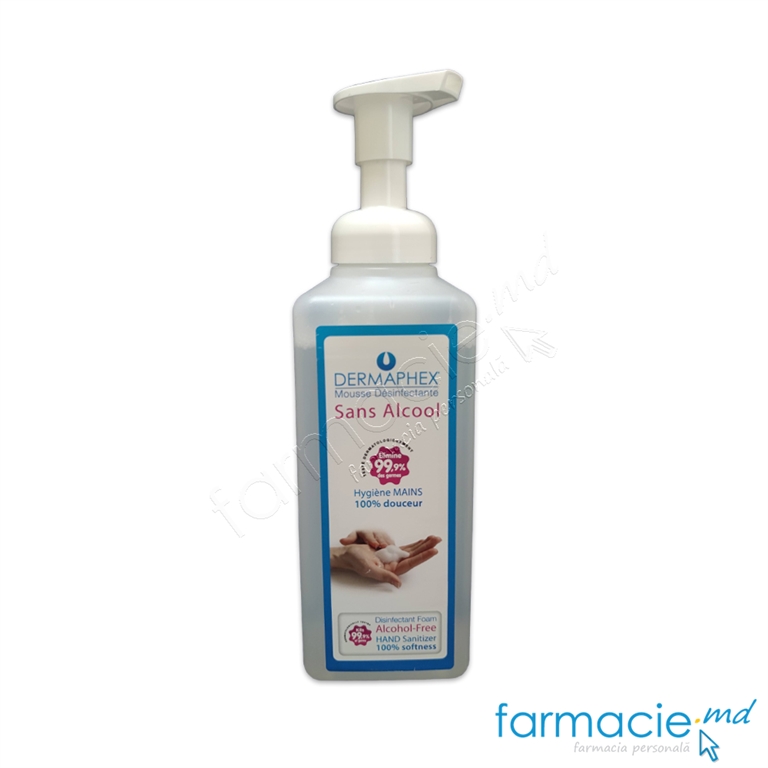 Dermaphex spuma dezinfectanta maini FARA ALCOOL 750doze/600ml