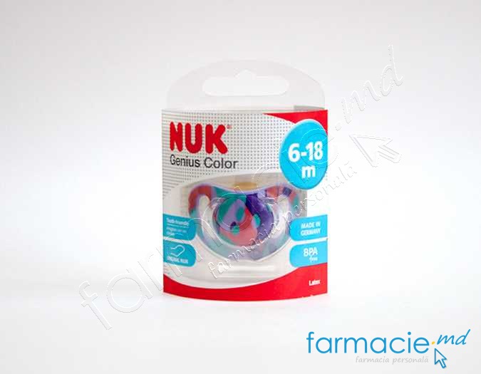 NUK Suzeta latex Genius Color 6-18luni