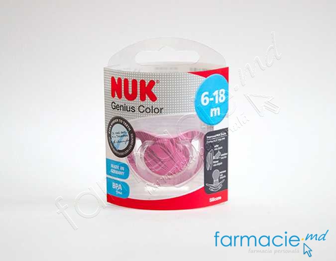 NUK Suzeta silicon Genius Color 6-18luni