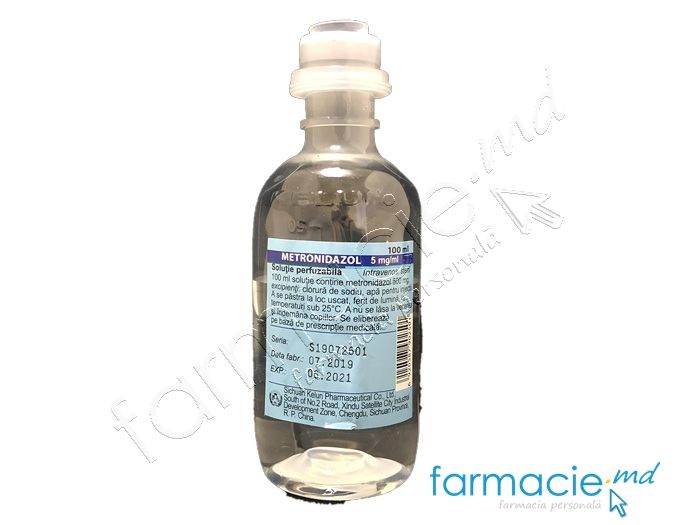 Metronidazol sol.perf.5mg/ml 100ml N1 (flacon din sticlă) NCPC-China