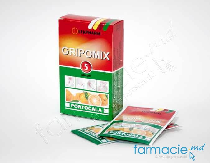 Gripomix (portocala) pulb./sol. orala 10g N5
