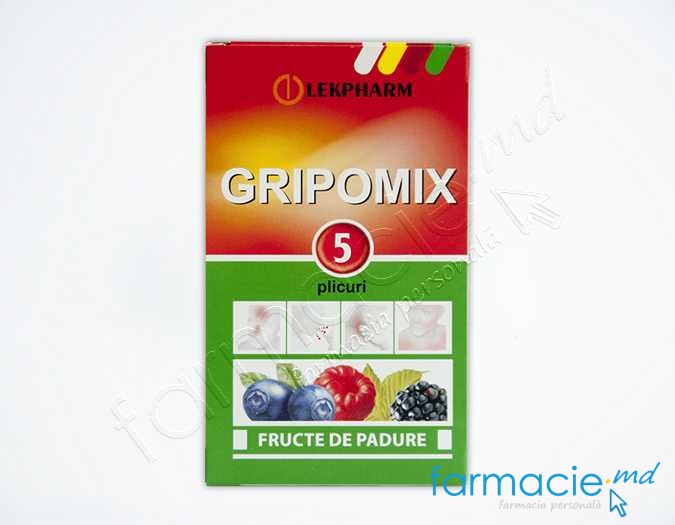 Gripomix (fructe de padure) pulb./sol. orala 10 g N5 Lekpharm