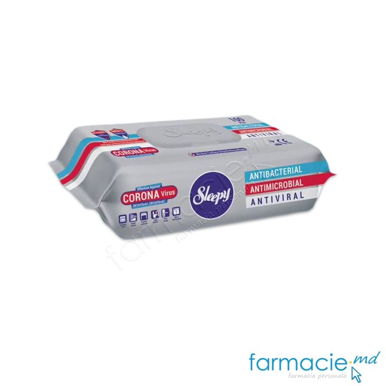 Servetele umede antibacteriene Sleepy AntiCORONA N100