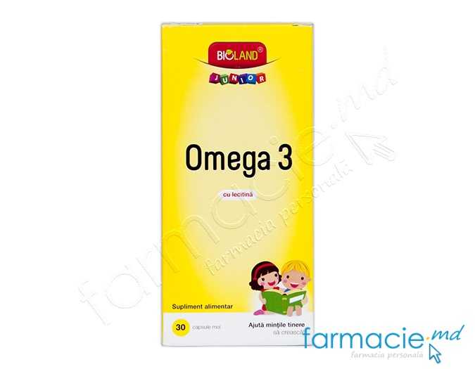 Omega 3 Bioland Junior cu lecitina caps. N30