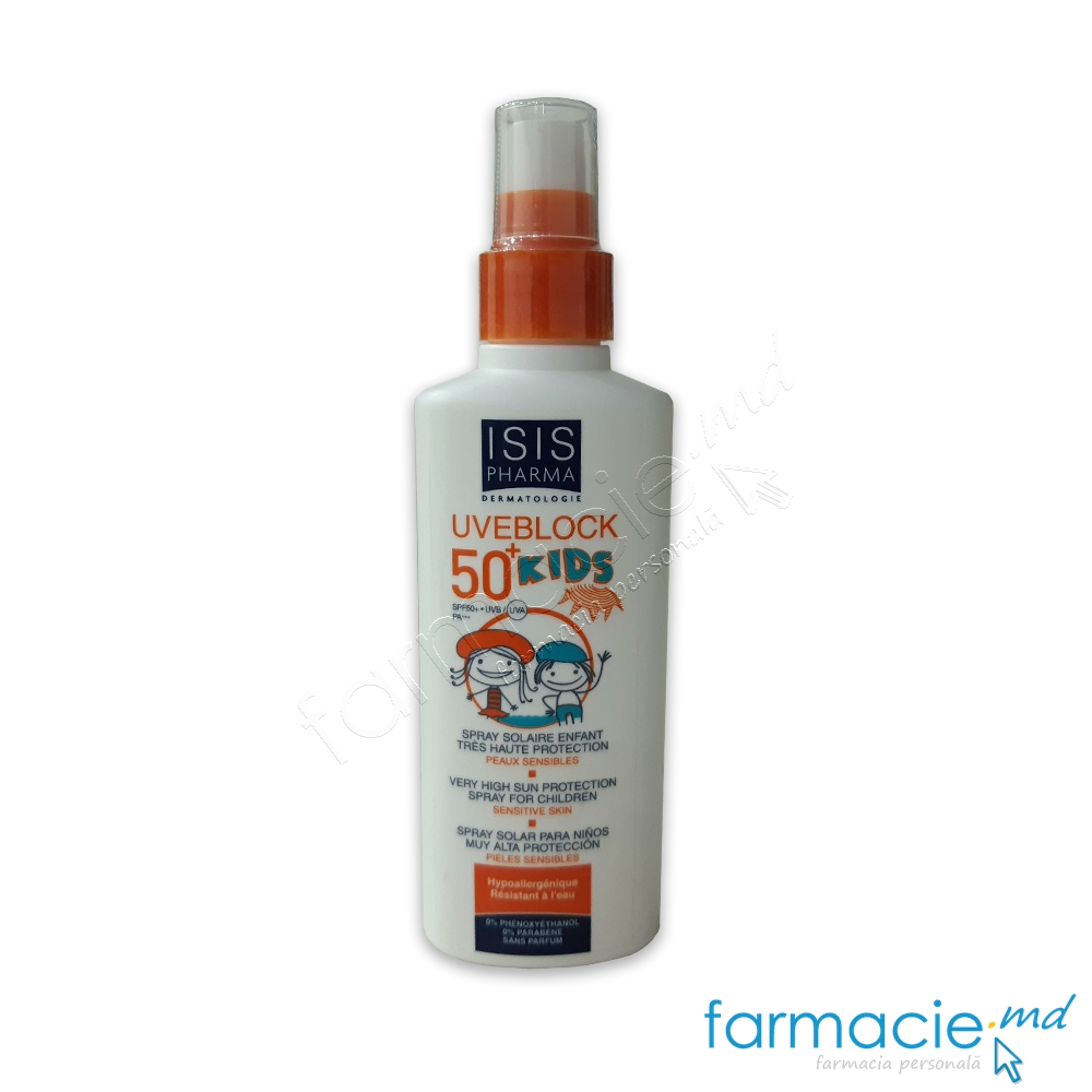 Uveblock SPF50 spray protectie solara copii150ml Isispharma