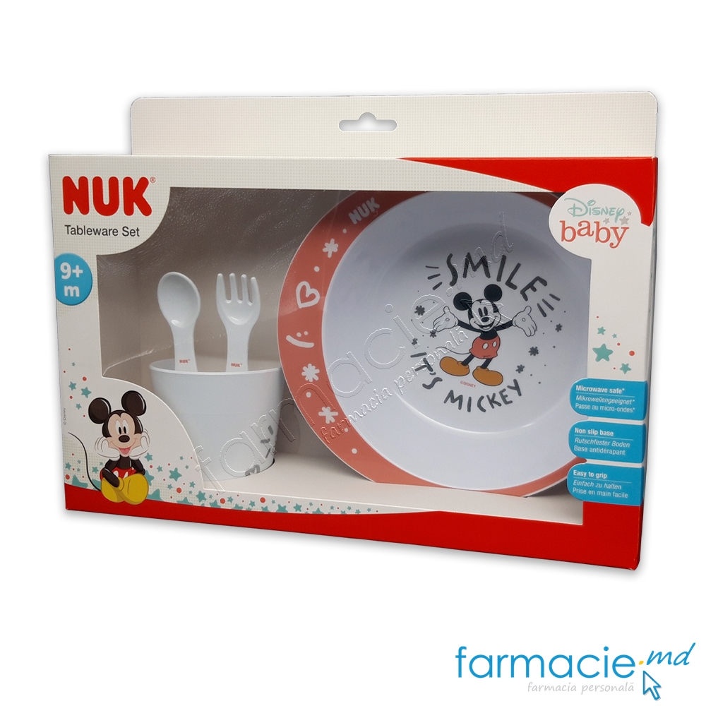 NUK Set de masa Mickey roz