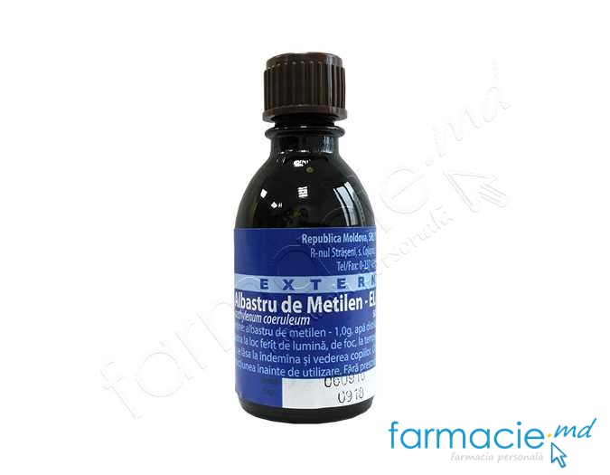 Albastru de metilen sol.apoasa 1% 25ml (Cojusna) TVA20%