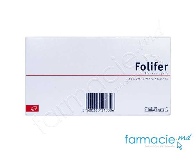 Folifer comp.film.288mg/1mg N10x6 BIAL-Portela