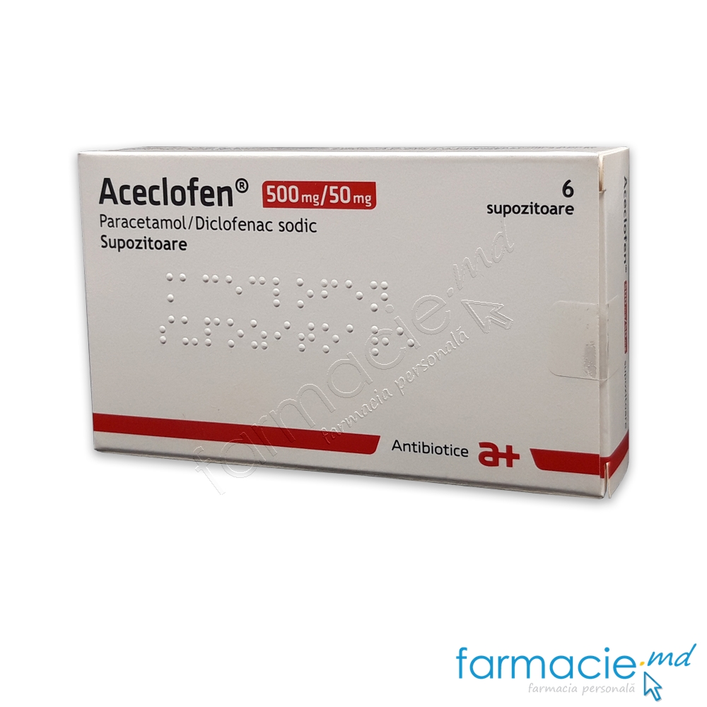 Aceclofen supozitoare 500mg/50mg N6 Antibiotice
