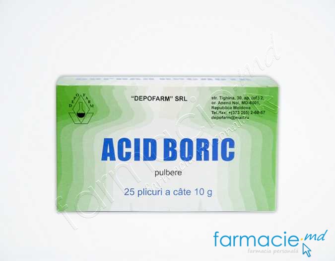 Acid boric pulbere 10g N25 Depofarm (TVA20%)