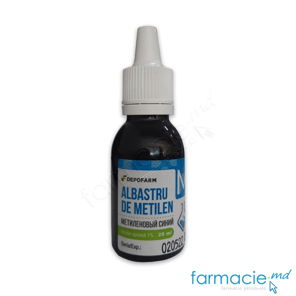 Albastru de metilen solutie apoasa 1% 25ml Depofarm (TVA20%)