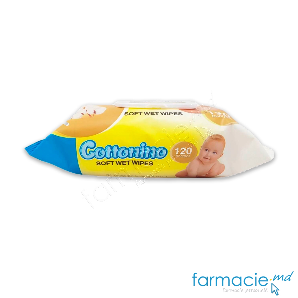 Cottonino servetele umede copii N120 (bumbac, panthenol)