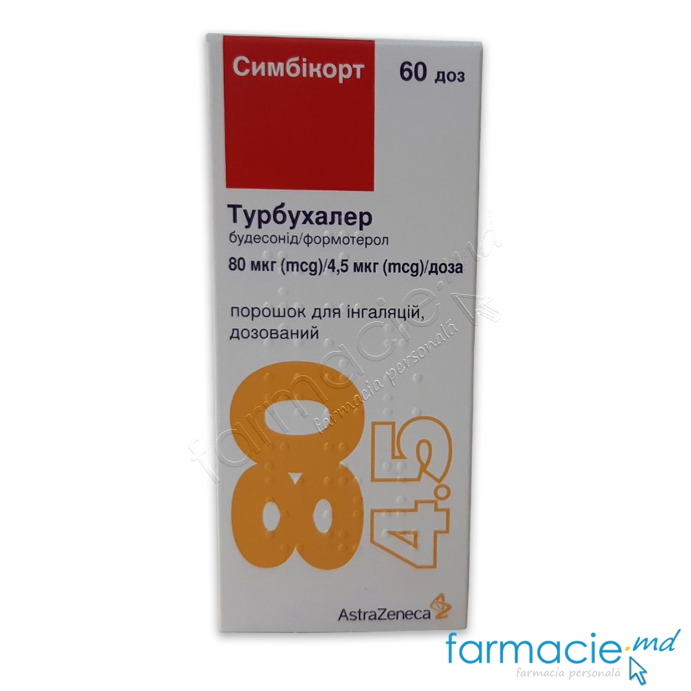 Symbicort Turbuhaler pulb.de inhalat 80 mcg/4,5 mcg/inhalație 60 doze N1