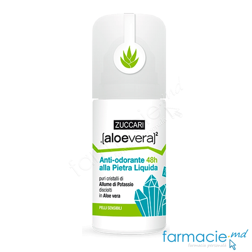 Zuccari AloeVera Deodorant Roll-on natural 48h fara alcool,fara pete 50ml
