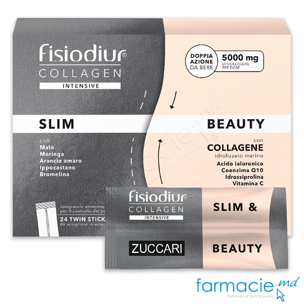 Colagen marin Fisiodiur Intensiv Slim/Beauty (5000mg per doza) stick dublu N24 Zuccari