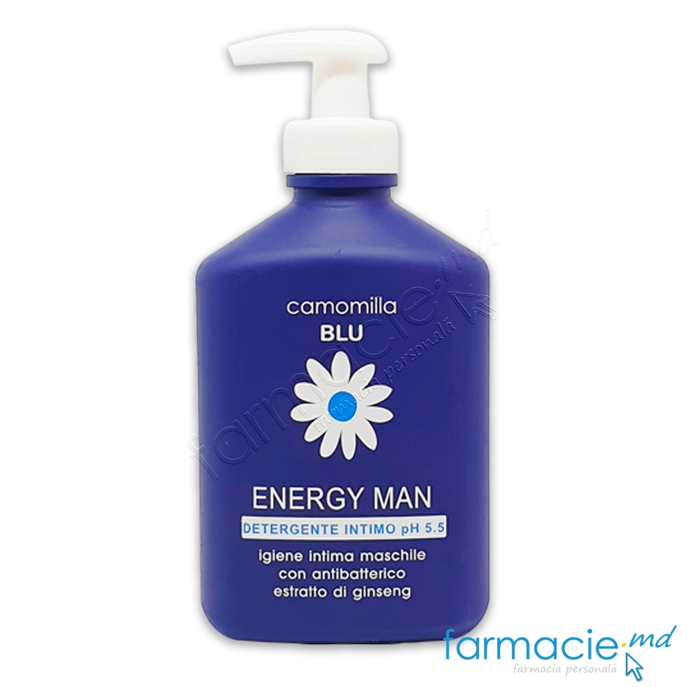 Camomilla Blu Energy Man pH 5.5 gel intim antibacterian, ginseng 300ml