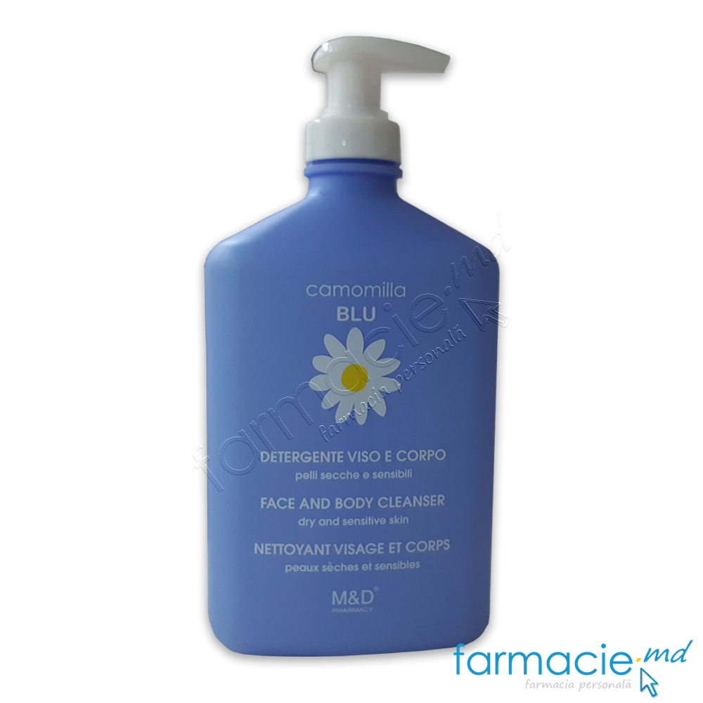 Camomilla Blu gel dus corp si fata, piele uscata si sensibila 500ml